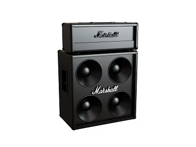 Marshall Stacked Speaker Cabinet with Four Speakers for Powerful Audio Performance 3d model