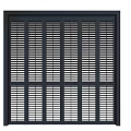 Black Louvered Folding Door With Modern Sleek Design For Interior Spaces