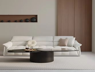 Modern three-seat sofa 3d model