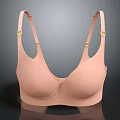 Daily Life Essential Pink Bra With Adjustable Straps And Golden Clasps Design