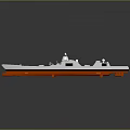3D Model Of Warship Showcasing Modern Design