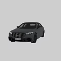 Gray Mercedes AMG Luxury Sedan With Sleek Body Design And Black Alloy Wheels