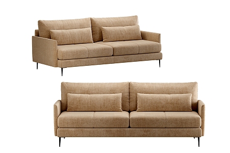 Modern Double Sofa Simple Sofa 3d model