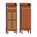 Vintage Wooden Decorative Cabinets With Drawers Woven Panel And Sturdy Legs