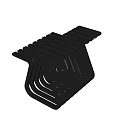 Black Modern Side Table With Striped Linear Design For Stylish Contemporary Living Room