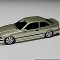 BMW Classic Sporty Car In Golden Beige Color With Modified Wheels And Sleek Body