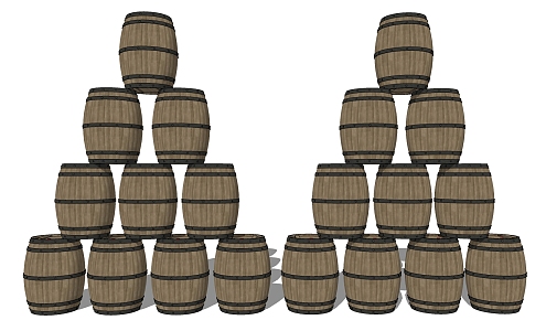 Modern Wine Barrel Wooden Wine Barrel Rubber Barrel 3d model