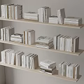 Books and Magazines Display On Multiple Wooden Shelves Filled With Various Titles