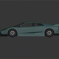 Light Blue Modern Sports Car With Rear Spoiler And Sleek Exterior Design