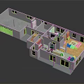 Spacious Animal Friendly Home 3D Floor Plan With Cozy Rooms For Pets