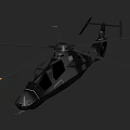 Modern Black Helicopter Featuring Sleek Aerodynamic Design And Yellow Rotor Tips