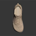 Beige Mesh Sneakers Casual Comfortable Lightweight Lace Up Design For Daily Wear