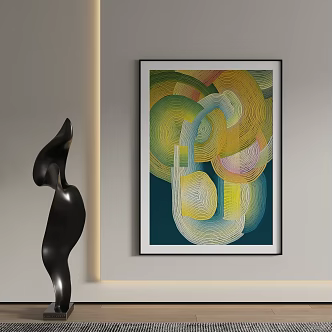 modern decorative painting 3d model
