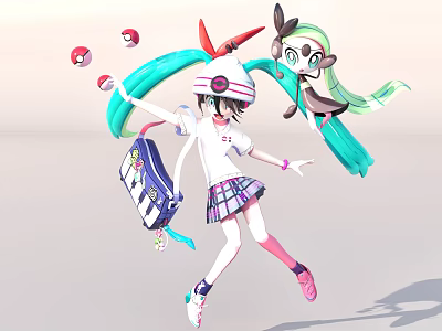 Vibrant Anime Character Sculpture Carving With Dynamic Pose And Intricate Details 3d model