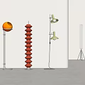 Modern Middle Ancient Floor Lamp 3d model