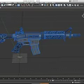 M4 submachine gun machine gun machine gun semi-automatic rifle assault rifle firearms low face number low model simple model game film and television level super realistic 3d model