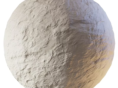 Detailed Rough Textured Rock Sphere Component With Natural Stone Surface 3d model