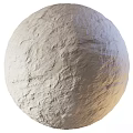 Detailed Rough Textured Rock Sphere Component With Natural Stone Surface