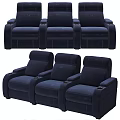 Modern Comfortable Navy Blue Multi Person Sofa With Plush Cushions And Armrests