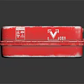 Red First Aid Kit With White Cross Symbol And Metal Case For Emergencies