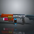 Tactical Modern Weapon Rifle With Orange Gray Color And Magazine Grip Design