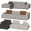 Double sofa Multi-person sofa Corner sofa 3d model