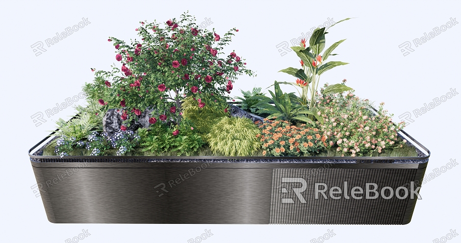 Modern Flower Box Mobile Flower Box Plant Flowers model