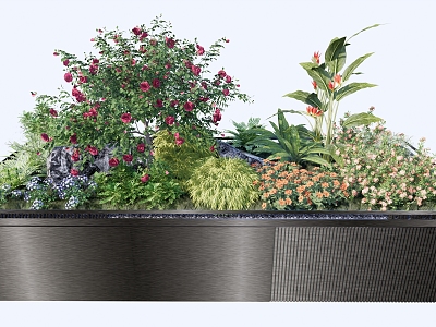 Modern Flower Box Mobile Flower Box Plant Flowers model