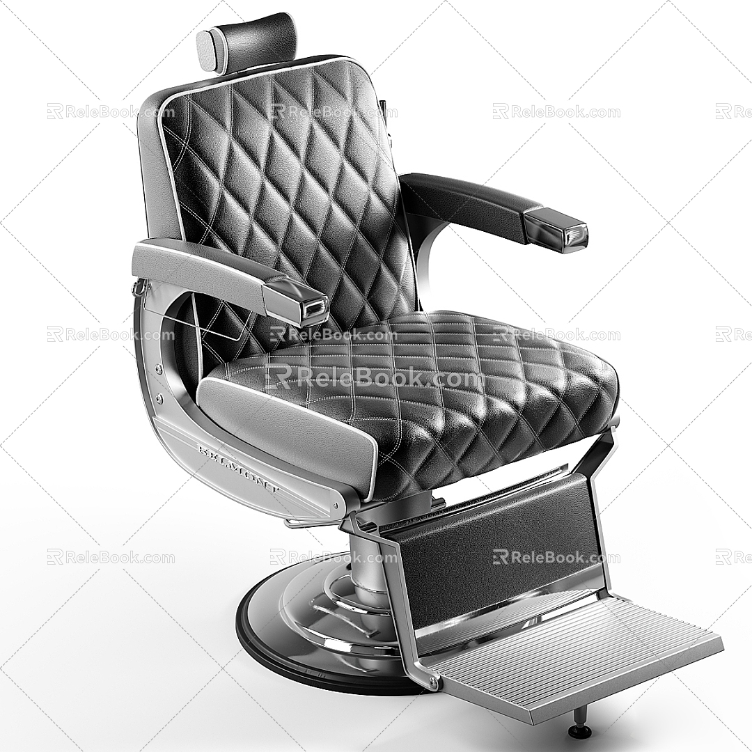 Leather Barber Chair 3d model