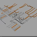 Industrial Equipment Collection Featuring Metal Pipes Valves And Mechanical Components