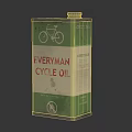 Everyman Cycle Oil Packaging With Bicycle Graphic And Total Oil Label