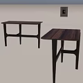 Modern Minotti Side Table Simple Side Table Solid Wood Side Table 3d model