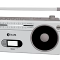 ANAM Portable Headphone Speaker with Radio Handle Control Buttons and Display Screen
