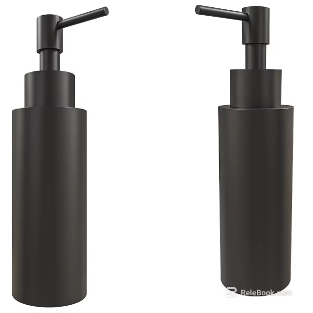 Modern Black Bathroom Soap Dispensers Stylish Accessories For Home Bathroom 3d model 