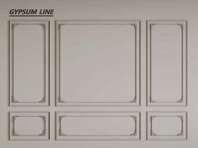 Gypsum Line Various Decorative Patterns For Interior Wall And Ceiling Design 3d model
