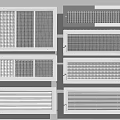 Various Types of Air Conditioner Vents with Different Grille Designs and Styles