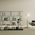 Bookshelf Glass Bookshelf Acrylic Bookshelf 3d model