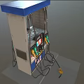 Gas Station Fuel Dispenser With Multiple Fuel Nozzles Display Screen Yellow Nozzle And LODOL Logo