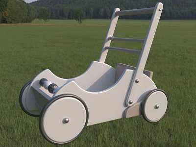 Electric Toy Kids Push Cart for Outdoor Play on Grass and Garden 3d model