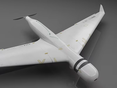 White Scale Drone Model With Aerodynamic Body Propeller Wings And Detailed Design 3d model
