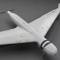 White Scale Drone Model With Aerodynamic Body Propeller Wings And Detailed Design