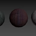 Wooden Sphere Component Showcasing Various Wood Grain Textures and Patterns 3d model