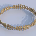 Elegant Gold Leaf Shaped Jewelry Headband With Intricate Decorative Design Details