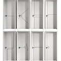 Different Swing Door Design Options With Hinge Systems And Structure Details 3d model