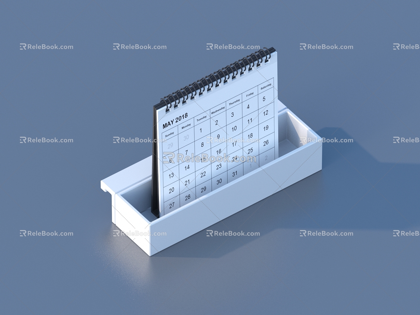 Calendar ornaments sketch 3d model