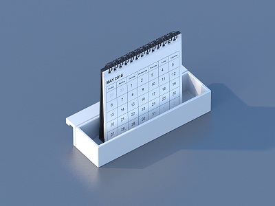 Calendar ornaments sketch 3d model