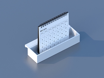 Calendar ornaments sketch 3d model