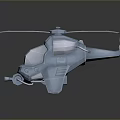Detailed 3D Rendered Helicopter Model Featuring Realistic Design Gray Color And Rotor Blades