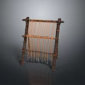 Rustic Handcrafted Wooden Weaving Furniture With Woven Rope And Natural Wood Frame