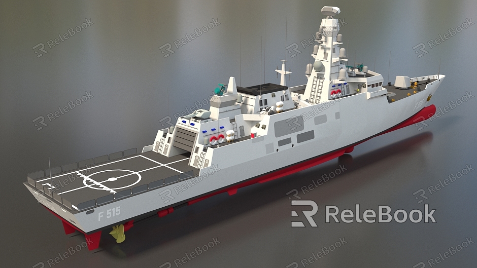 Cruiser Frigate Warship Destroyer Warship Cruiser F515 Istanbul Ship High Precision Super Realistic Video Class model